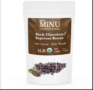 Go Mix MiNU Organic Dark Chocolate Espresso Coffee Beans
